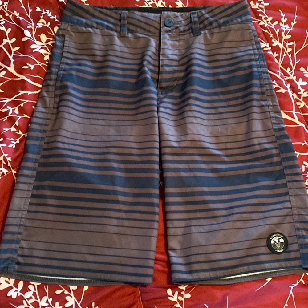 Vans striped swim trunks shorts